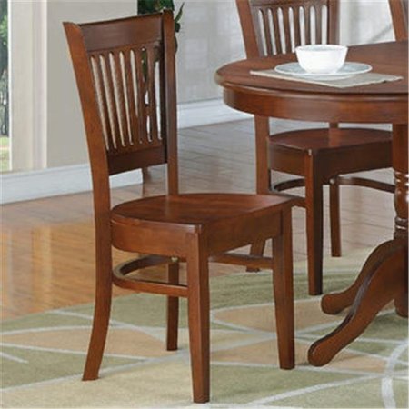 EAST WEST FURNITURE East West VC-ESP-W Vancouver Wood Seat Chairs; Espresso - Pack of 2 VAC-ESP-W